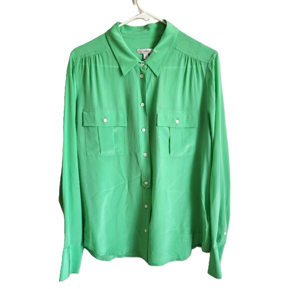 J.Crew Women's Blythe Silk Button down blouse 12